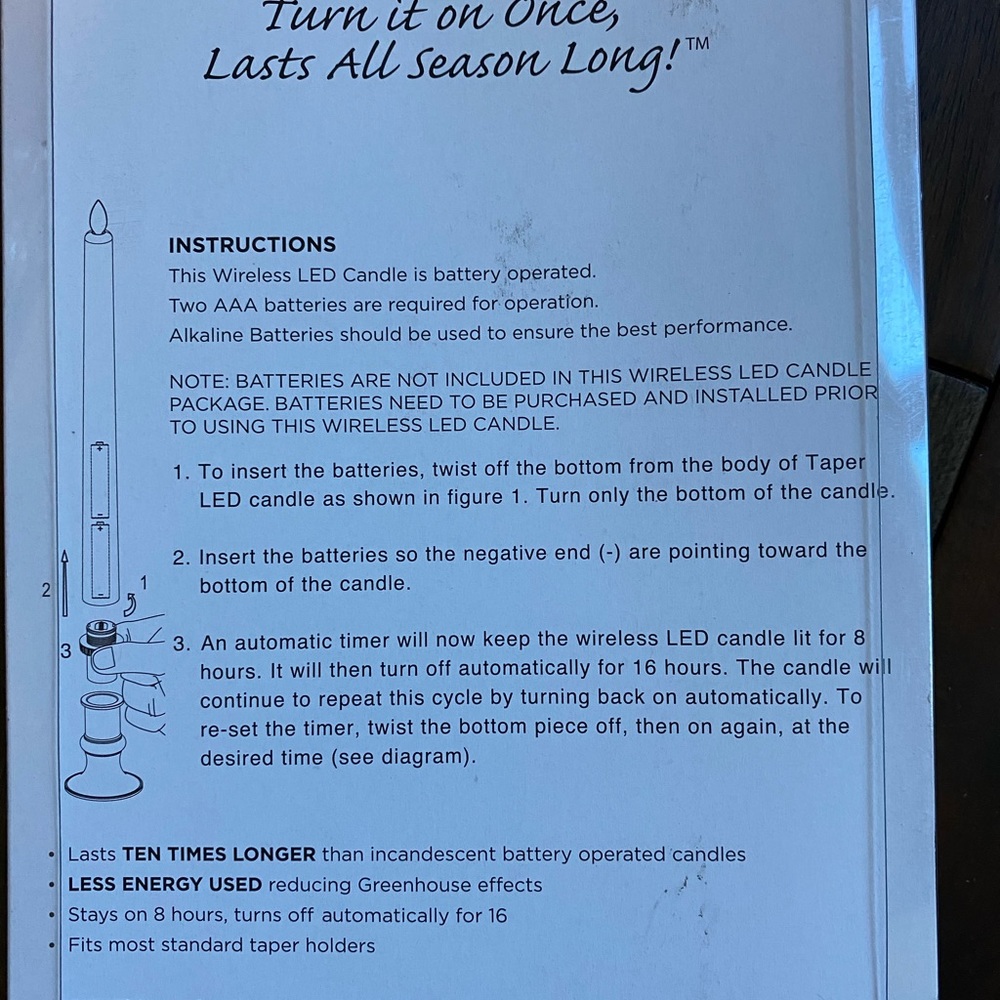 Wireless LED Candle 12 Inch - Picture 5 of 5